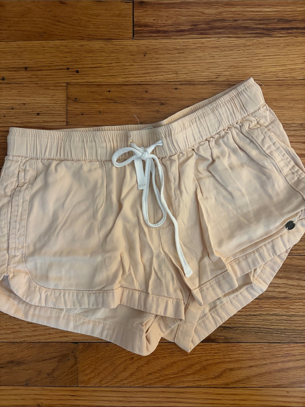 Roxy Women's Light Peach Athletic Drawstring Shorts
